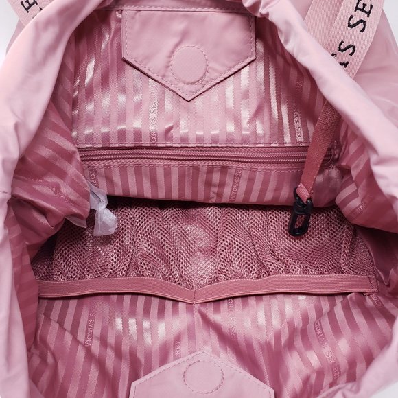 Victoria’s Secret The Live On Point Cinch-Top Backpack - Blush Nylon NWT main image 5